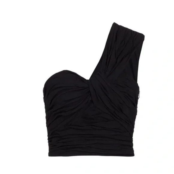 NWOT A.L.C. Women’s Apollo Linen One Shoulder Top Summer Vacation Resort Luxe - Picture 10 of 11